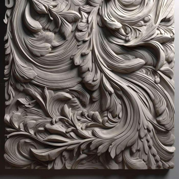 Patterns and decorations (stl gray 1, PATTERN_2737) 3D models for cnc